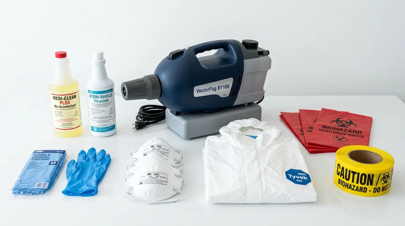 Professional biohazard remediation crew working in Eldersburg